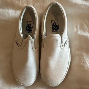 Vans Kids White Slip-On Shoes Size 3